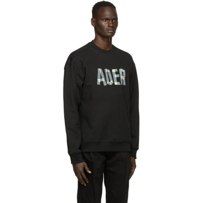 Shop Ader Error Black Masking Sweatshirt