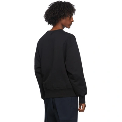 Shop Ami Alexandre Mattiussi Black Anniversary Face Patch Sweatshirt In Noir/001