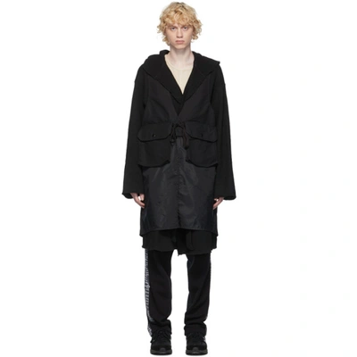 Shop Engineered Garments Black Long Fowl Vest In Wl003 Black
