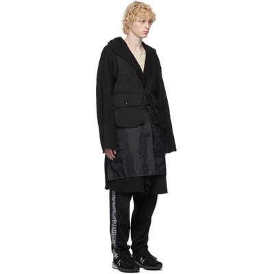 Shop Engineered Garments Black Long Fowl Vest In Wl003 Black