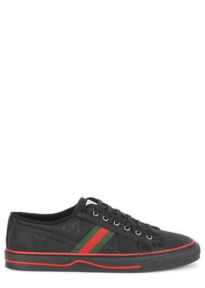 Shop Gucci Off The Grid Gg-jacquard Nylon Sneakers In Black