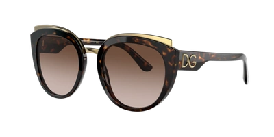 Shop Dolce & Gabbana Dolce&gabbana Woman Sunglass Dg4383 In Brown Gradient Dark Brown