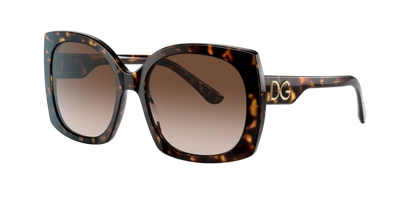 Shop Dolce & Gabbana Dolce&gabbana Woman Sunglass Dg4385 In Brown Gradient Dark Brown