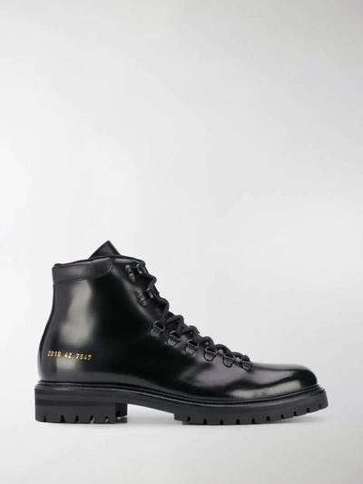Shop Common Projects Ankle Hiking Boots In Black