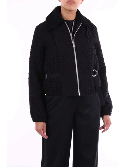 Shop Helmut Lang Women's Black Wool Outerwear Jacket