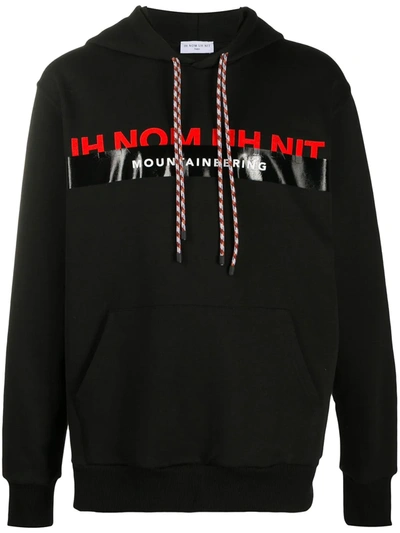 Shop Ih Nom Uh Nit Logo Print Hoodie In Black