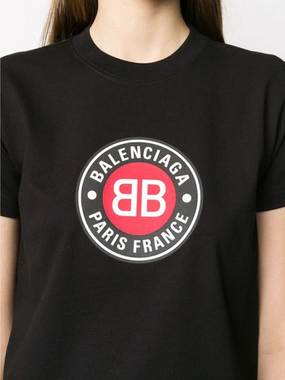 Shop Balenciaga Cotton T-shirt In Black