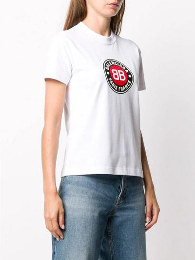 Shop Balenciaga Cotton T-shirt In White