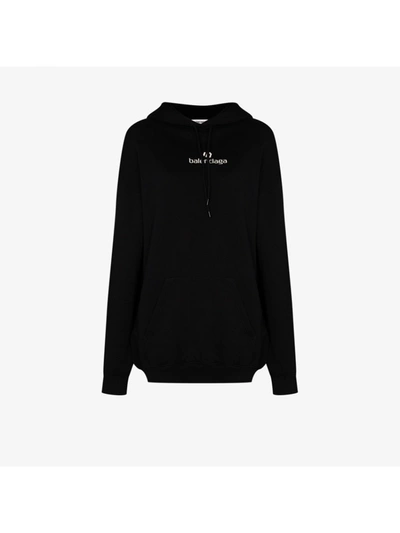 Shop Balenciaga Symbolic Cotton Hoodie In Black