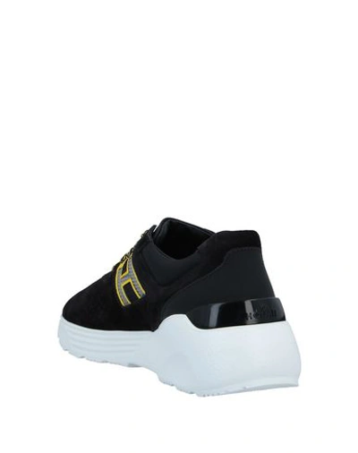 Shop Hogan Man Sneakers Black Size 8 Soft Leather, Textile Fibers
