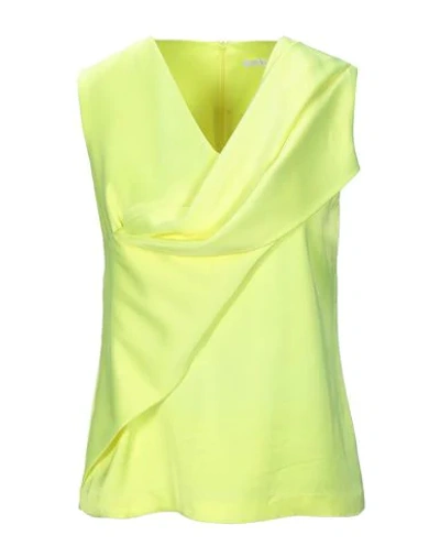 Shop Helmut Lang Woman Top Acid Green Size 8 Viscose