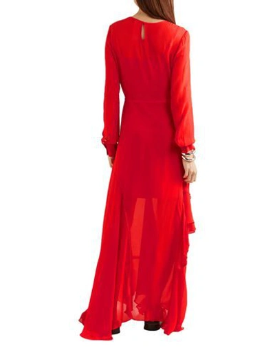 Shop Preen Line Woman Long Dress Red Size S Viscose