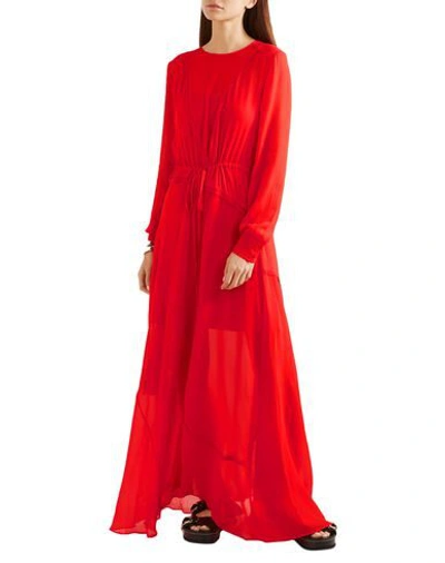 Shop Preen Line Woman Long Dress Red Size S Viscose