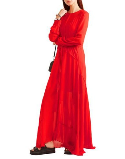 Shop Preen Line Woman Long Dress Red Size S Viscose