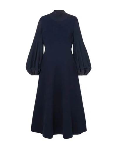 Shop Akris Midi Dresses In Dark Blue