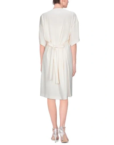 Shop Maison Margiela Woman Midi Dress Ivory Size 6 Triacetate, Polyurethane In White