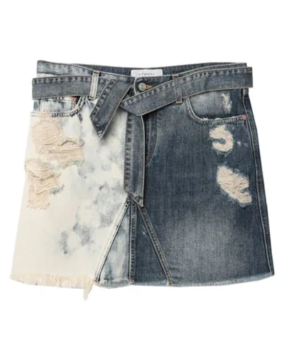 Shop Givenchy Denim Skirts In Blue