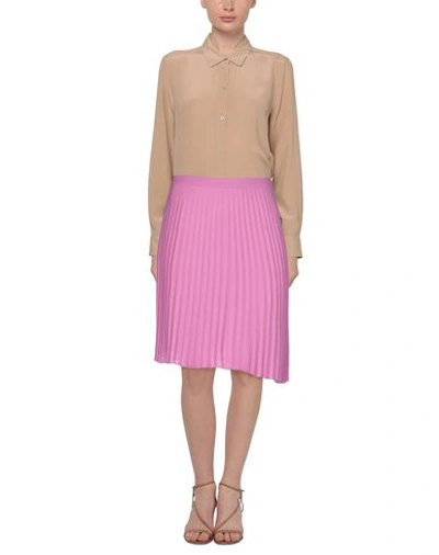 Shop Dondup Woman Midi Skirt Light Purple Size 8 Polyester