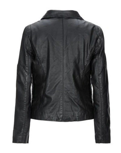 Shop Andrea D'amico Woman Jacket Black Size 6 Soft Leather