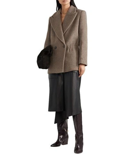 Shop Tibi Coats In Khaki