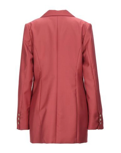 Shop Anna Quan Suit Jackets In Brick Red