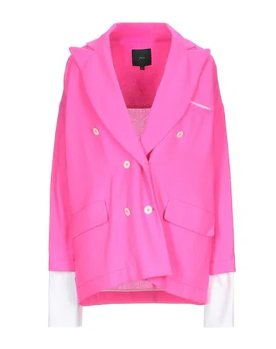 Shop Jejia Suit Jackets In Fuchsia
