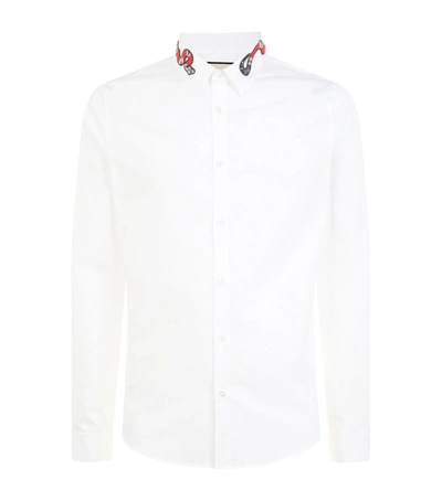 Shop Gucci Duke Snake Collar Shirt