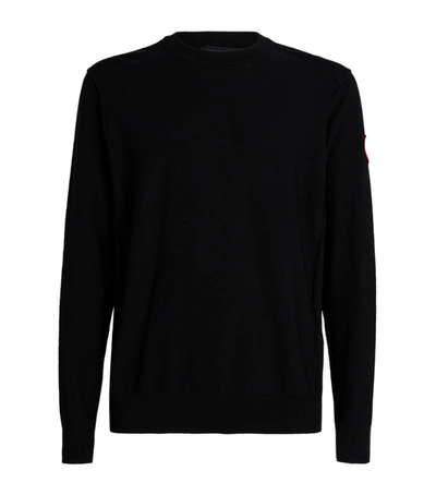 Shop Canada Goose Merino Wool Dartmouth Sweater In Black