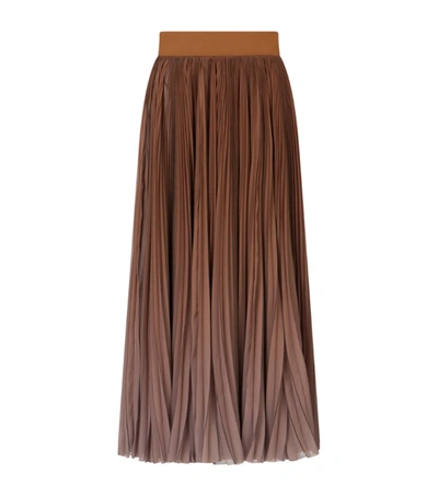 Shop Dolce & Gabbana Pleated Ombré Midi Skirt