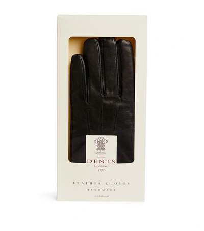 Shop Dents Leather Unlined Gloves In Black