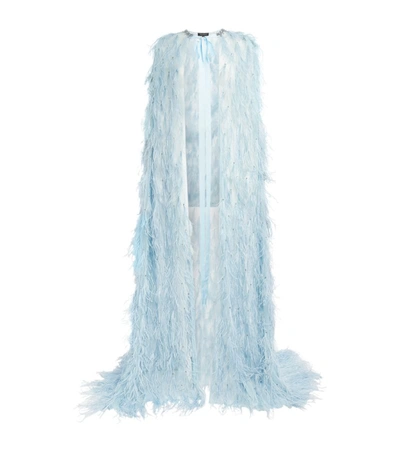 Shop Jenny Packham Feather Maxi Cape