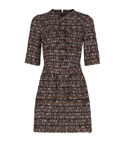 Shop Dolce & Gabbana Tweed Mini Dress