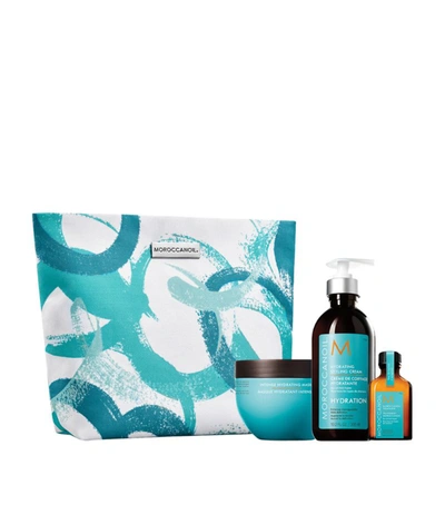 Shop Moroccanoil Hydration Collection Wash Bag Set In White