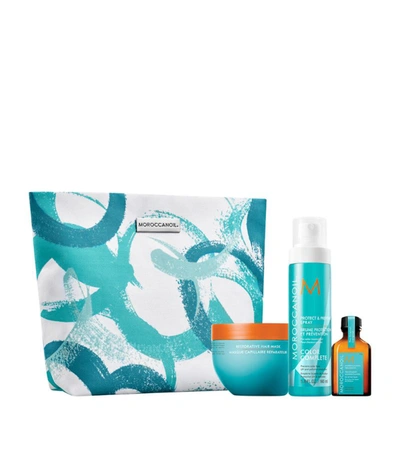 Shop Moroccanoil Repair Collection Wash Bag Set In White