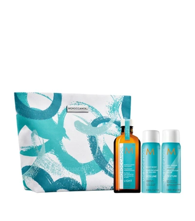 Shop Moroccanoil Volume Collection Wash Bag Set In White