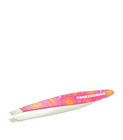 Shop Tweezerman Pink Lemonade Mini Slant Tweezer In White