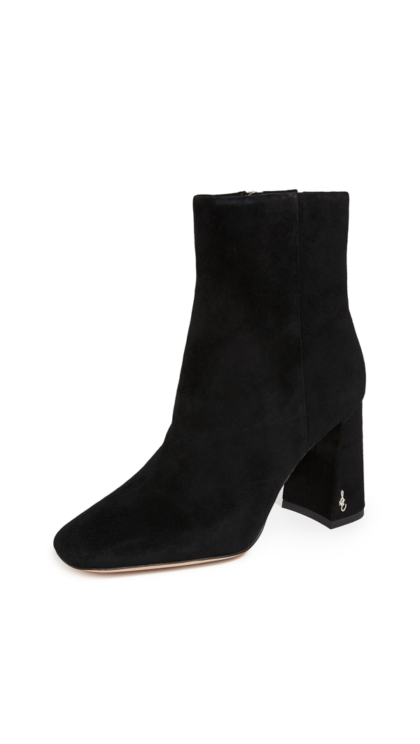 sam edelman black suede booties