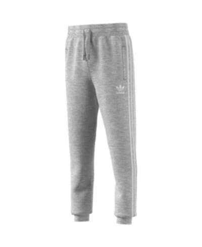 Shop Adidas Originals Big Boys 3-stripes Track Pants In Medium Gray