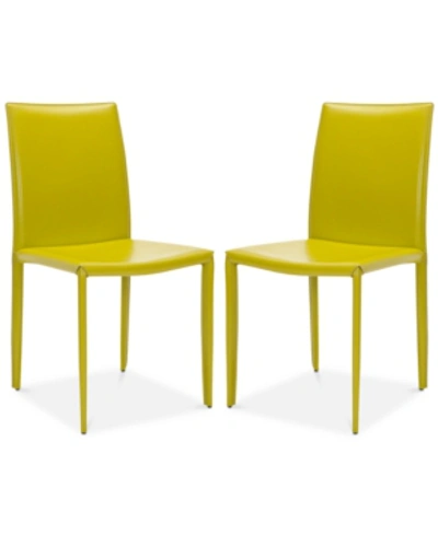 Safavieh Karna Dining Chair (set Of 2) In Yellow