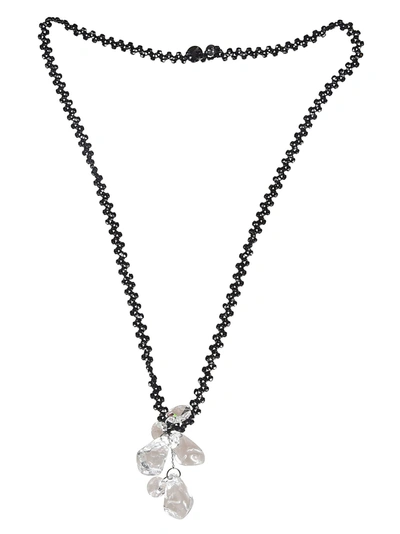 Shop Maria Calderara Crystal Necklace In Ice Crystal