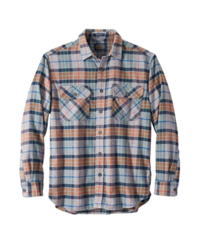 Shop Pendleton Mens Burnside Flannel Shirt In Grey Multi Plaid