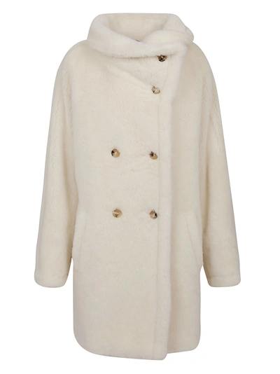 Shop Max Mara White Alpaca Fur