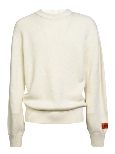 Shop Heron Preston Stamp Knit Sweater In Cream/black