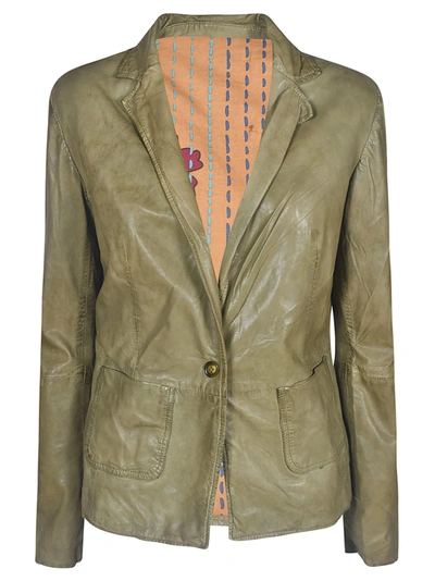 Shop Bully Single-button Jacket In Military Green