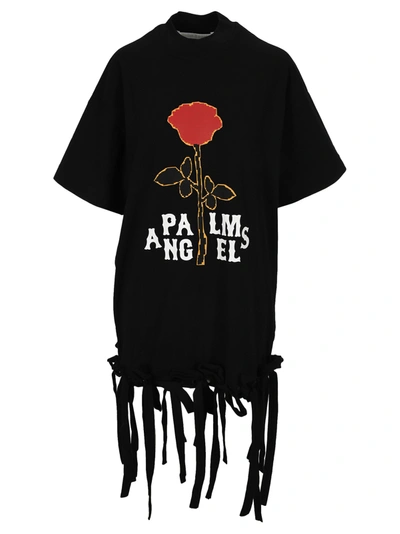 Shop Palm Angels Rose Knot Dress In Black