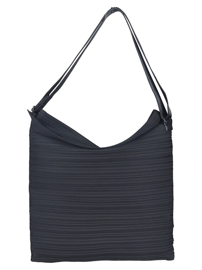 Shop Issey Miyake Bouncy Pleats Tote In Black