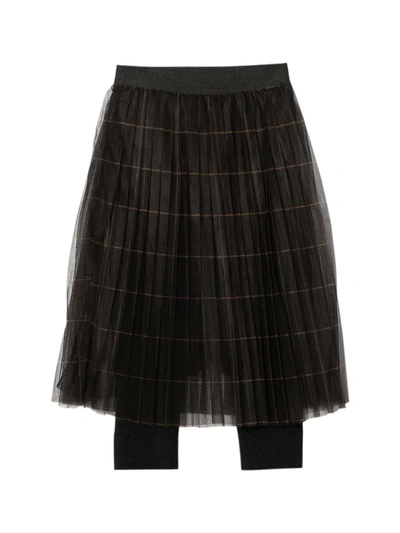 Shop Brunello Cucinelli Black Skirt In Nero