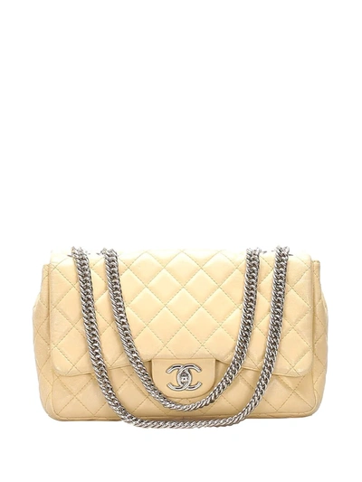 Pre-owned Chanel Classic Flap Jumbo Shoulder Bag In Neutrals
