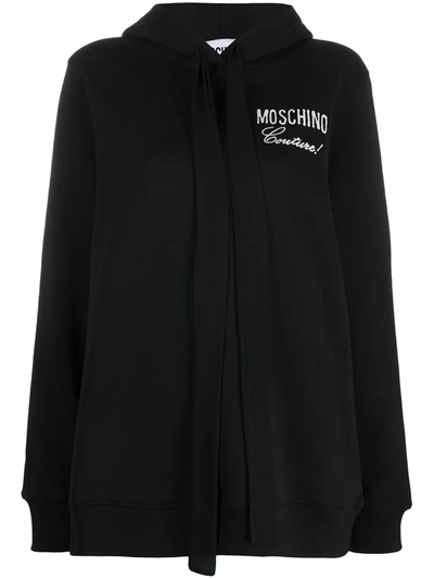Shop Moschino Couture! Embroidered Hoodie In Black