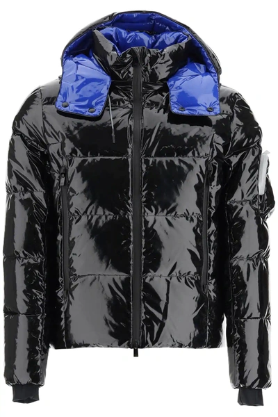 Shop Tatras Ander Short Down Jacket In Black,blue